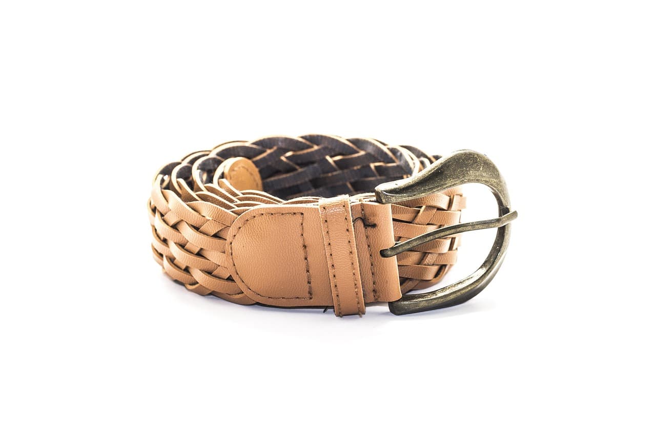 Beige Leather Belt